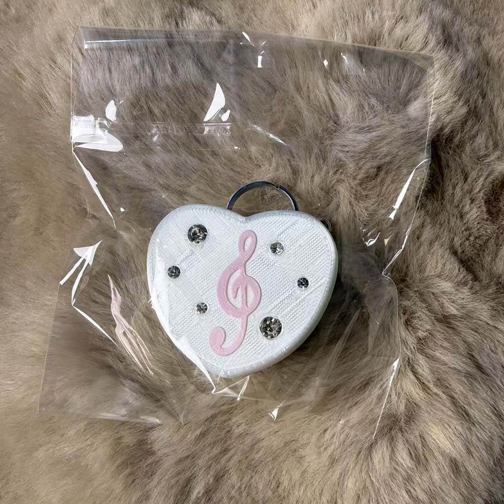 Cable Management Bag - 3D Printed Musical Note Heart Cord