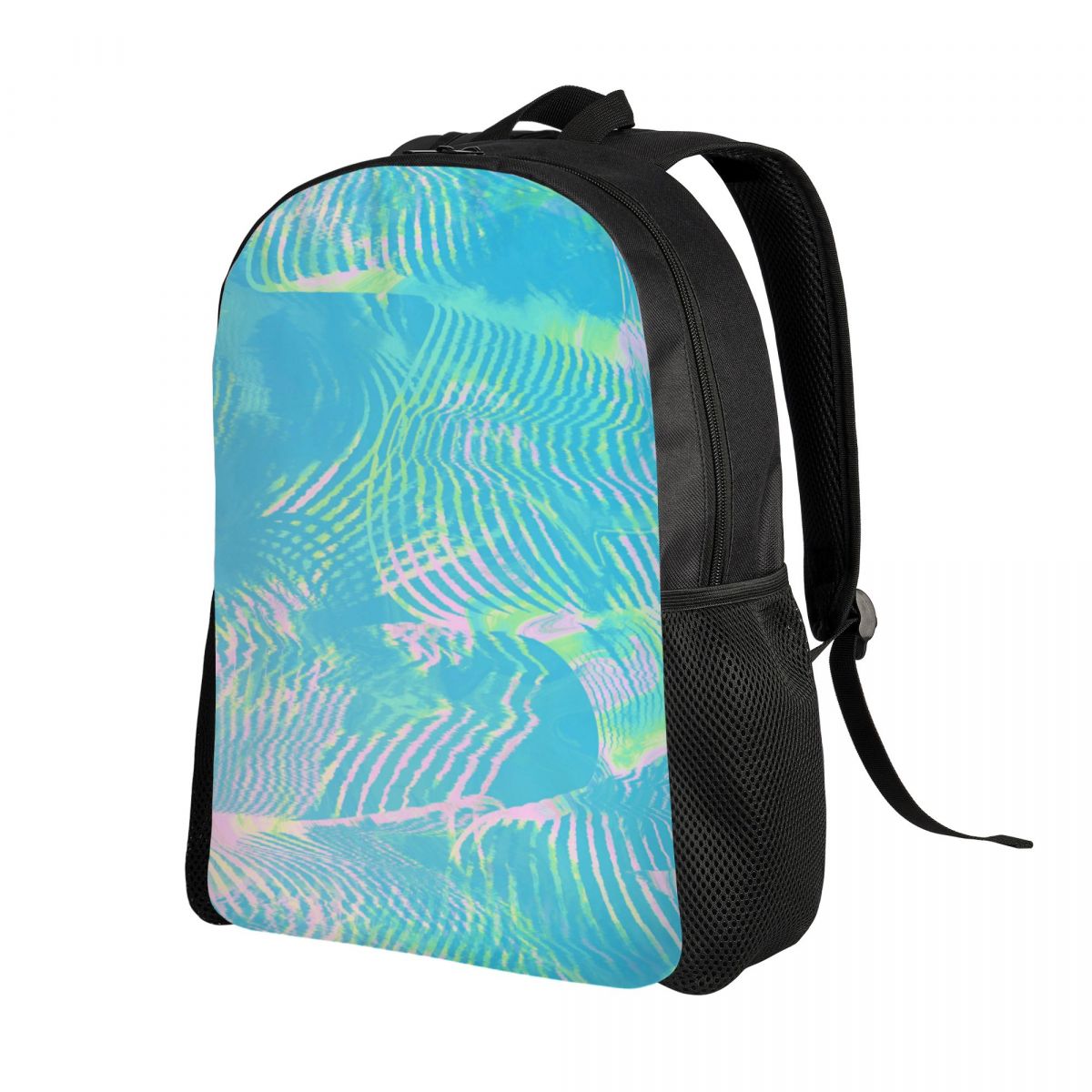Custom Wave-green Abstract Tex - Laptop Accessories For Students ulasan dan harga