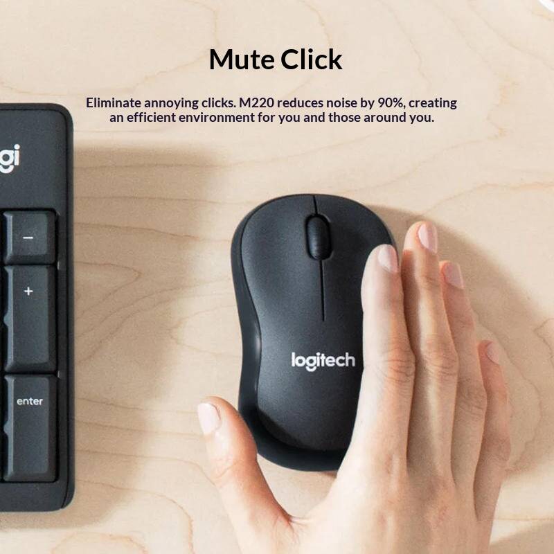 Logitech M220 2.4G Quiet Mouse - Laptop Accessories Officeworks ulasan dan harga