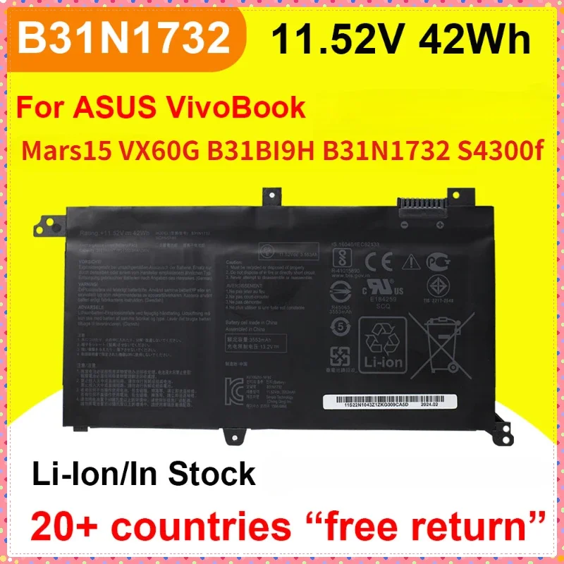 B31N1732 Battery For ASUSMars1 - Laptop Accessories For Asus Vivobook ulasan dan harga