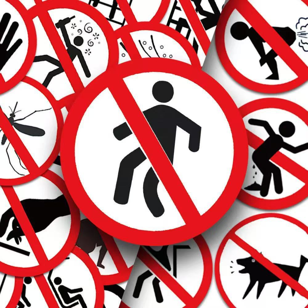 Funny Prohibition Symbols Stic - Laptop Electronics Accessories ulasan dan harga