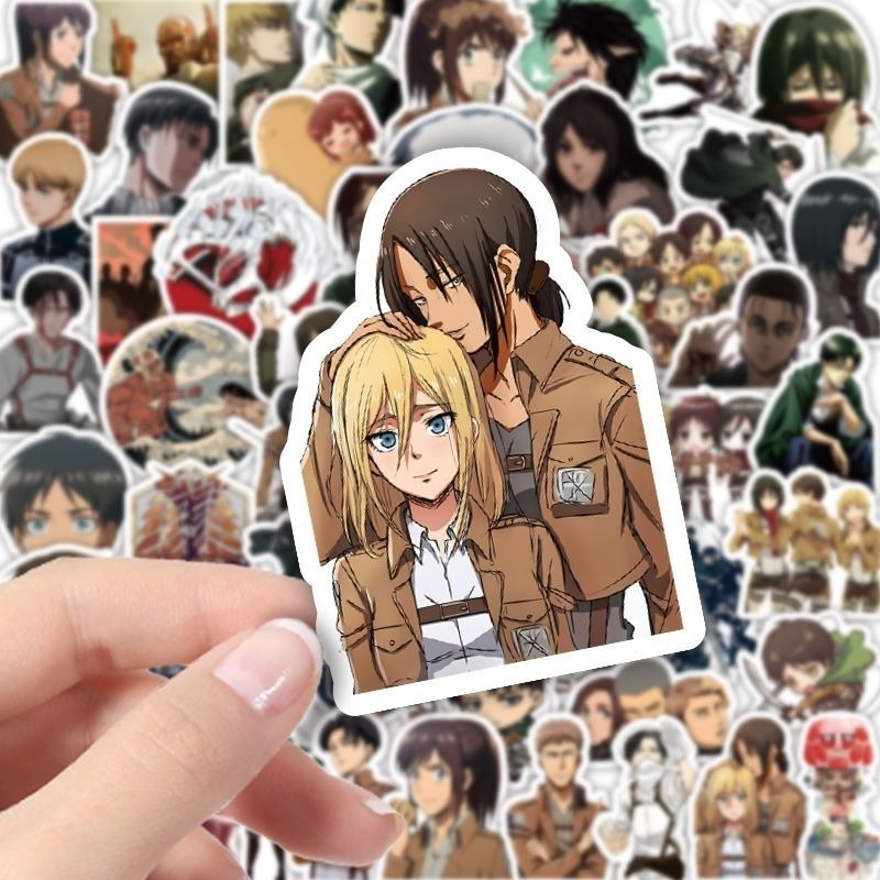 60Pcs Attack on Titan Anime St - Laptop Accessories Wholesale ulasan dan harga
