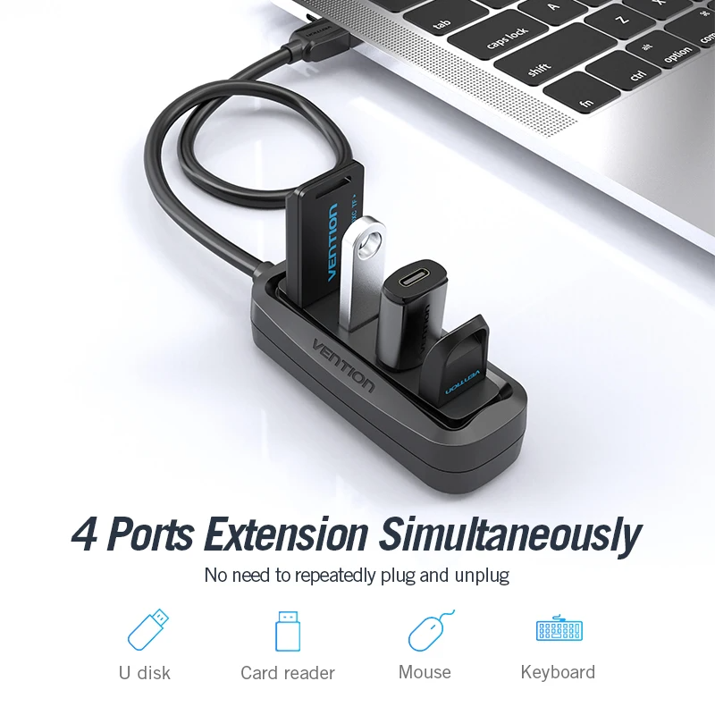 Vention USB 2.0 HUB 4 Port wit - Laptop Electronics Accessories ulasan dan harga
