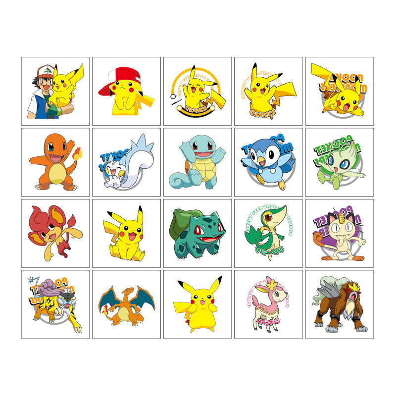 5*5cm 20pcs Pokemon Pikachu Ta - Laptop Accessories Wholesale ulasan dan harga