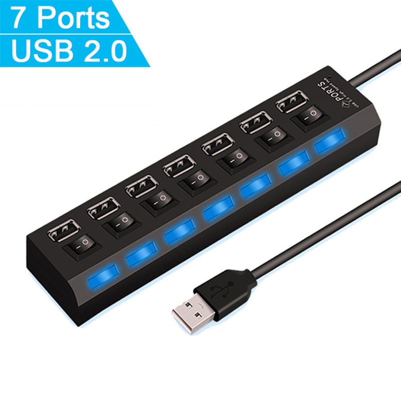 7 Port USB 2.0 Hub Splitter Fo - Laptop Accessories Wholesale ulasan dan harga