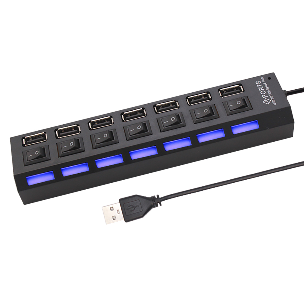 7 Port USB 2.0 Hub Splitter Fo - Laptop Accessories Wholesale ulasan dan harga