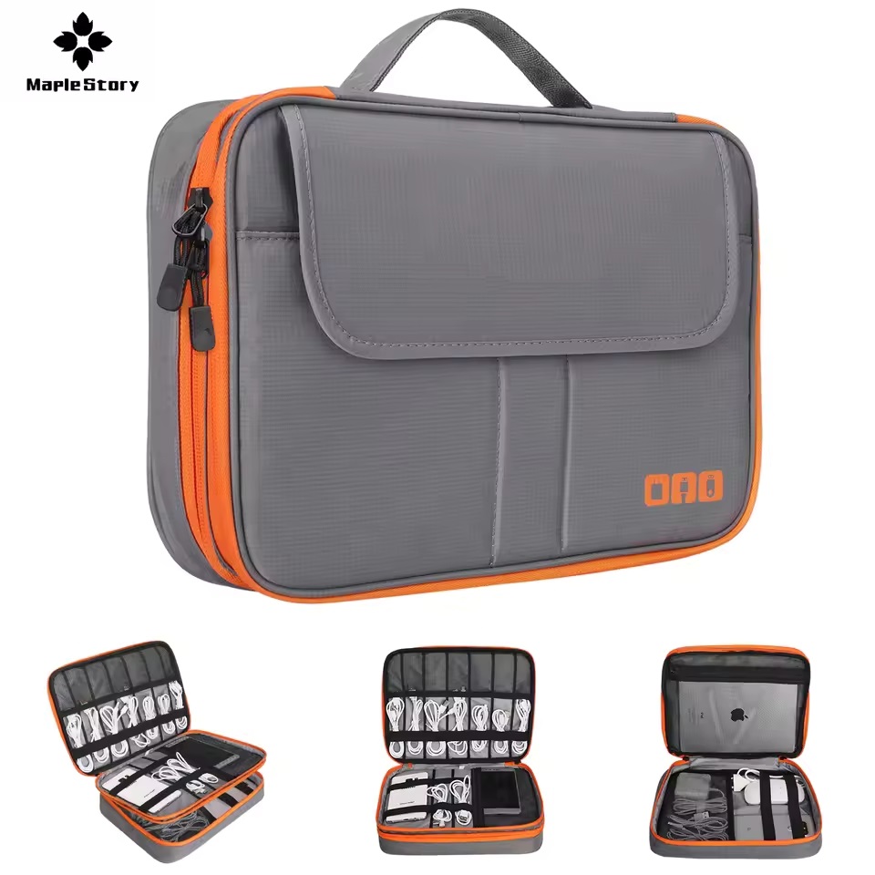 Travel Double Layer Digital St - Cable Management Bag ulasan dan harga